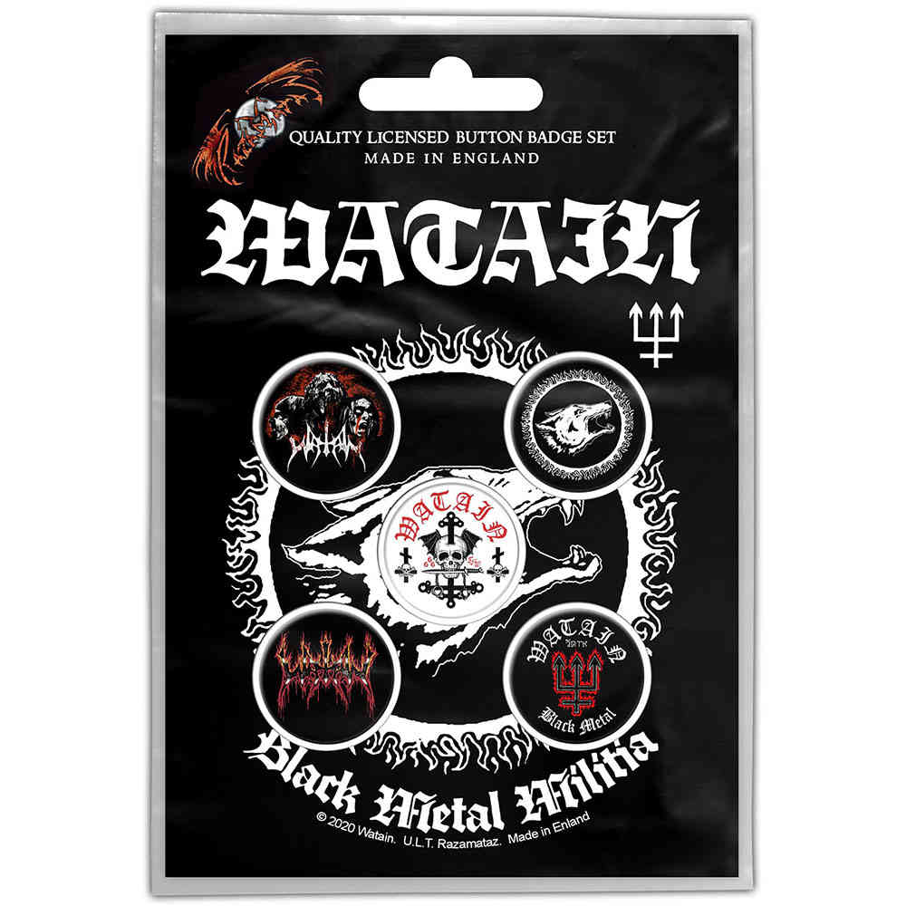 Watain - Black Metal Militia Bouton broche - Lot de 5 - Multicolore